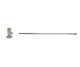 Toilet Supply Kit - Contemporary Square Handle with 1/4 Turn Ceramic Disc Cartridge Valve (MT5004-NL) - Angle, Flat Head Riser
